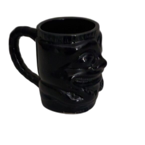 Hawaii Tiki Mug Dark Glazed Blue - Picture 2 of 5